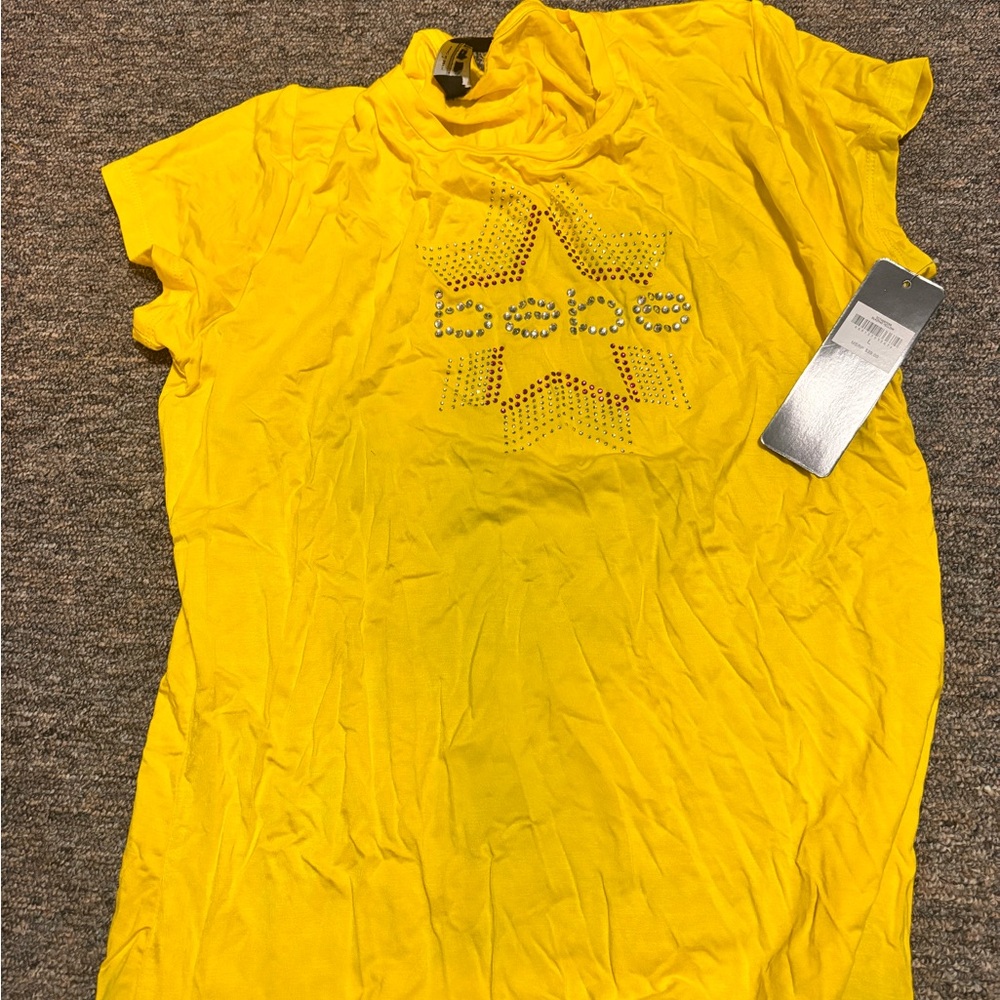 Bebe Bright Yellow Star Tee